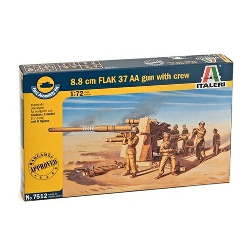 IT7512 - 1/72 8.8 CM. FLAK 37 AA GUN (PLASTIC KIT)