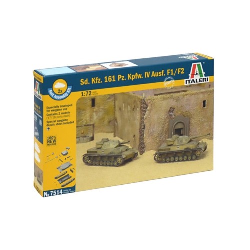 IT7514 - 1/72 PANZER IV F1/F2 (FAST ASSEMBLEY X2 PIECES)