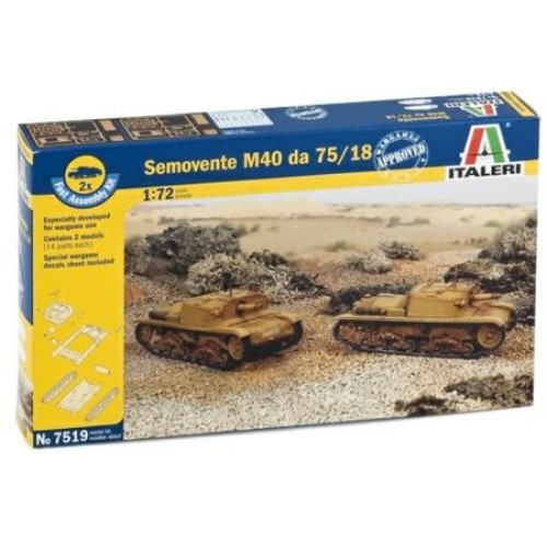 IT7519 - 1/72 SEMOVENTE M40 DA75/18 X2 (PLASTIC KIT)