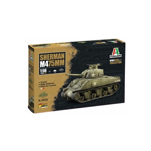 ITW25751 - 1/56 M4 SHERMAN 75MM (PLASTIC KIT)