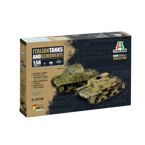 ITW25768 - 1/56 ITALIAN TANKS AND SEMOVENTI (PLASTIC KIT)