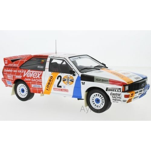 IX18RMC010 - 1/18 AUDI QUATTRO NO.2 RALLYE DM HUNSRUECK H.DEMUTH/W.LUX