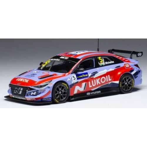 IXGTM157A - 1/43 HYUNDAI ELANTRA N TCR NO.5 BRC HYUNDAI N SC LUKOIL WTCR PORTUGAL 2021 N.MICHELISZ