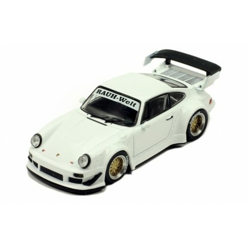 IXMOC207 - 1/43 PORSCHE RWB 930 WHITE AND GOLD WHEEL RIMS