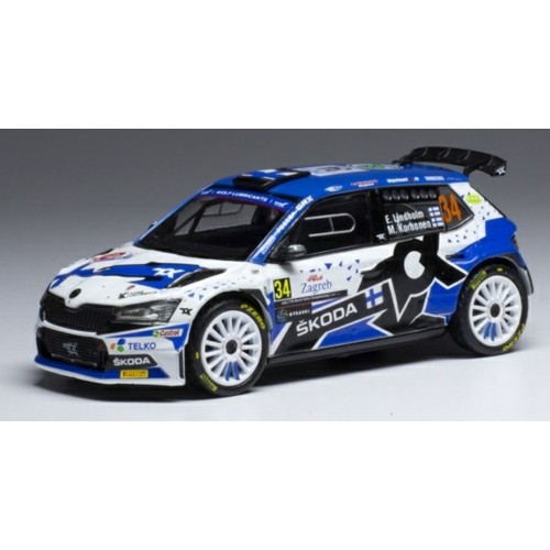 IXRAM803 - 1/43 SKODA FABIA RALLY 2 EVO NO.34 RALLY CROATIA 2021 E.LINDHOLM/M.KORHONEN