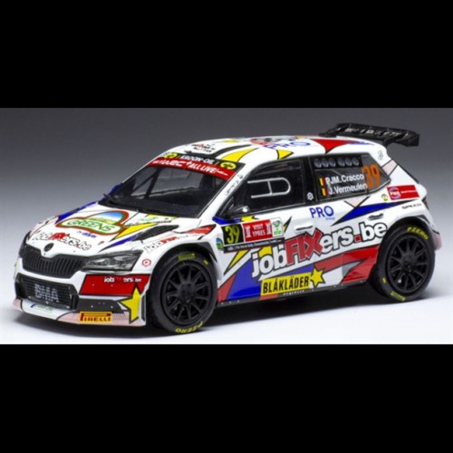 IXRAM807 - 1/43 SKODA FABIA RALLY 2 EVO NO.39 RALLY YPRES 2021 P.J.M.CRACCO/L.VERMEULEN