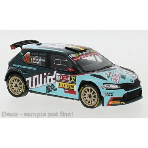 IXRAM809 - 1/43 SKODA FABIA RALLY 2 EVO NO.32 RALLY YPRES 2021 G.DE MEVIUS/J.JALET