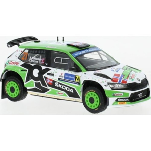 IXRAM862 - 1/43 SKODA FABIA RALLY EVO NO21 RALLYE WM ESTLAND 2022 A.MIKKELSEN/T.ERIKSEN