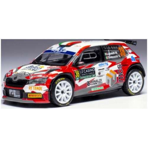 IXRAM921 - 1/43 SKODA FABIA RALLY2 NO.38 WRC RALLYE MONTE CARLO M.LOCATELLI/S.TIRABOSCHI