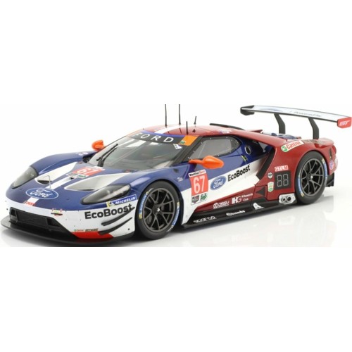 IXSPFGT18108 - 1/18 FORD GT NO67 CLASS WINNER 24H DAYTONA 2018 BRISCOE/DIXON/WESTBROOK