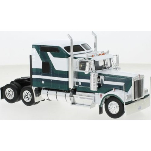 IXTR164 - 1/43 KENWORTH W 900 WHITE/GREEN 1990 BIG SLEEPER