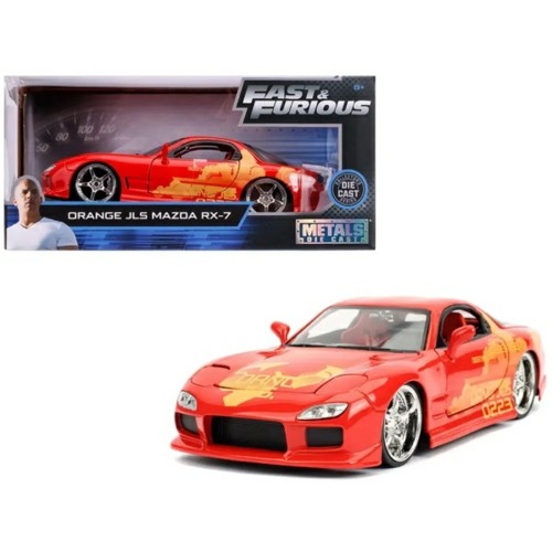 JAD30747 - 1/24 ORANGE JLS MAZDA RX7 FAST AND FURIOUS