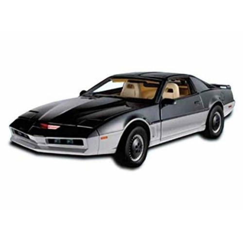 JAD31115 - 1/24 1982 PONTIAC FIREBIRD KNIGHTRIDER K.A.R.R WITH WORKING LIGHTS BLACK AND SILVER