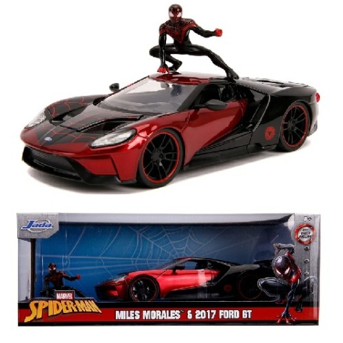 JAD31190 - 1/24 2017 FORD GT WITH MILES MORALES FIGURE MARVEL SPIDERMAN