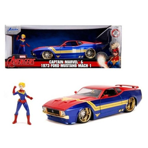 JAD31193 - 1/24 1973 FORD MUSTANG MACH 1 WITH CAPTAIN MARVEL FIGURE