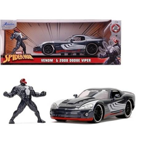 JAD31750 - 1/24 2008 DODGE VIPER SRT-10 WITH VENOM FIGURE MARVEL SPIDERMAN