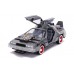 JAD32166 - 1/24 BACK TO THE FUTURE III TIME MACHINE DELOREAN WITH WORKING LIGHTS