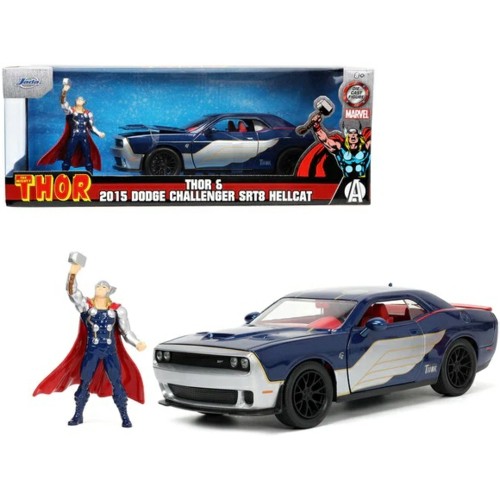 JAD32186 - 1/24 MARVEL THOR DODGE CHALLENGER WITH FIGURE