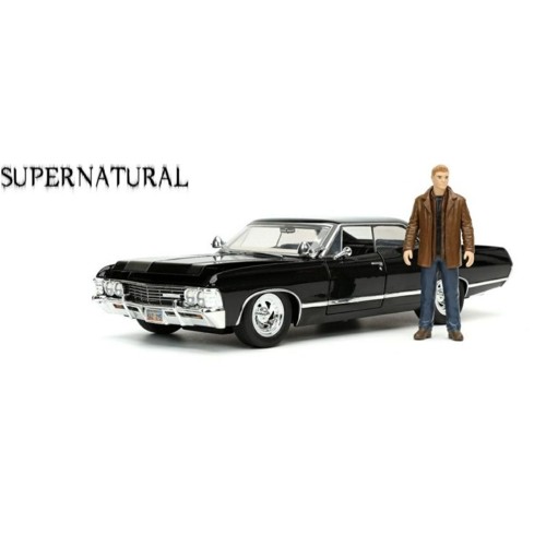 JAD32250 - 1/24 1967 CHEVY IMPALA WITH DEAN WINCHESTER FIGURE SUPERNATURAL