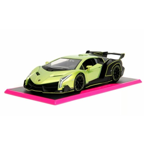 JAD35190 - 1/24 PINK SLIPS LAMBORGHINI VENENO - CANDY GREEN AND BLACK