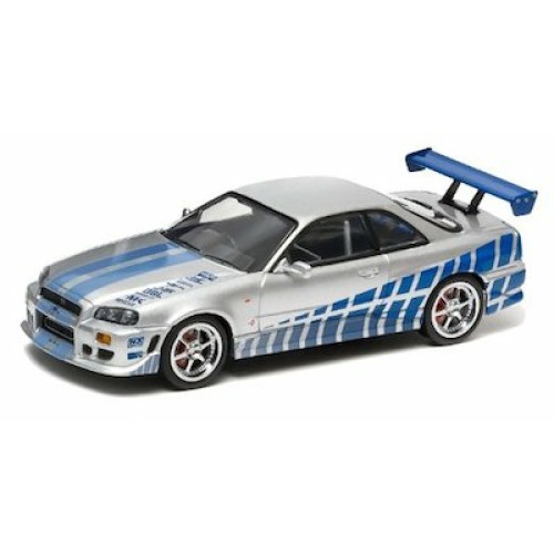 JAD97158 - 1/24 2002 NISSAN SKYLINE GTR R34 SILVER FAST AND FURIOUS 7