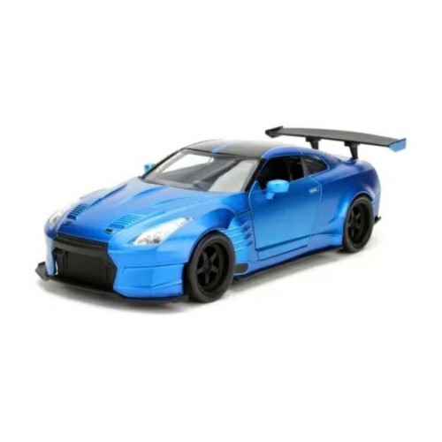 JAD98271 - 1/24 BRIANS 2009 NISSAN SKYLINE GTR R35 BEN SOPRA BLUE WITH HIGH WING FAST AND FURIOUS