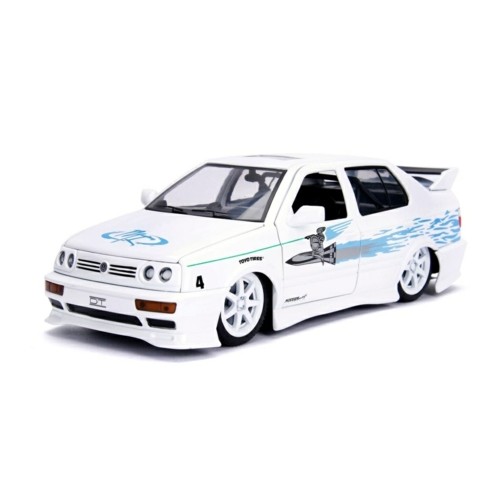 JAD99591 - 1/24 VOLKSWAGEN JETTA A3 1995 FAST AND FURIOUS WHITE/BLUE