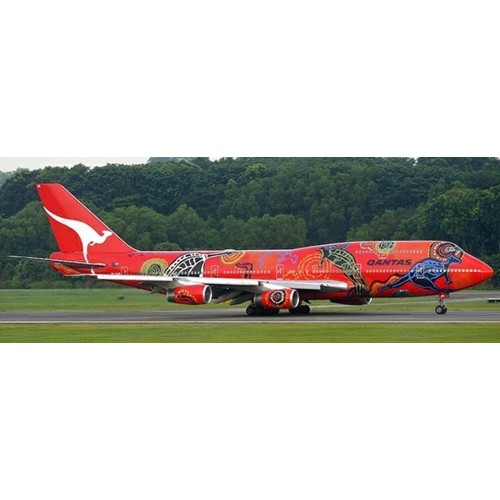 JC20375A - 1/200 QANTAS BOEING 747-400 WUNALA DREAMING LIVERY FLAP DOWN REG: VH-OJB WITH STAND