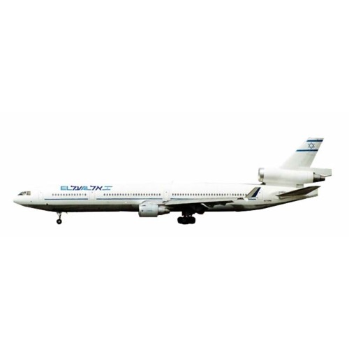 JC20629 - 1/200 EL AL ISRAEL AIRLINES MCDONNELL DOUGLAS MD-11 POLISHED REG: N278WA WITH STAND