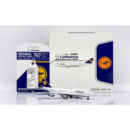 JC40104 - 1/400 LUFTHANSA BOEING 747-400 REG: D-ABTE WITH ANTENNA AND LIMITED EDITION AVIATIONTAG