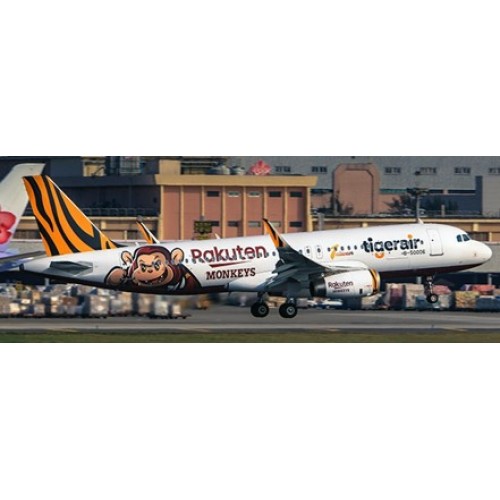 JCEW2320015 - 1/200 TIGERAIR TAIWAN AIRBUS A320 RAKUTEN MONKEYS LIVERY REG: B-50006 WITH STAND