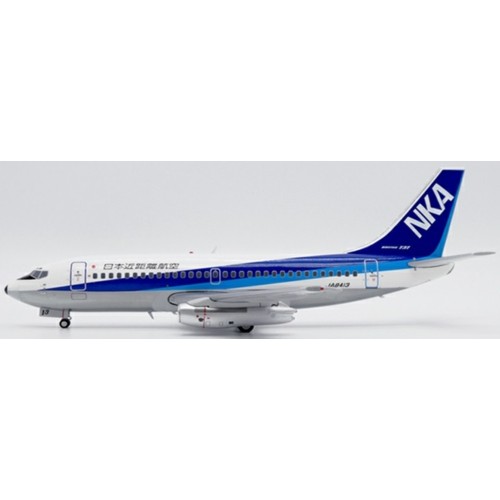 JCEW2732007 - 1/200 NIHON KINKYORI AIRWAYS BOEING 737-200 POLISHED REG: JA8413 WITH STAND