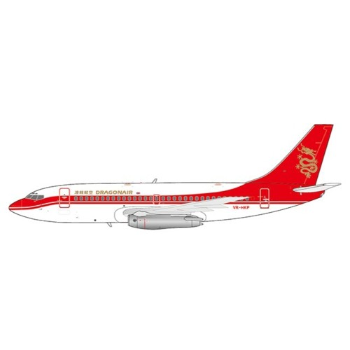 JCEW4732001 - 1/400 DRAGONAIR BOEING 737-200 VR-HKP REG: VR-HKP WITH ANTENNA