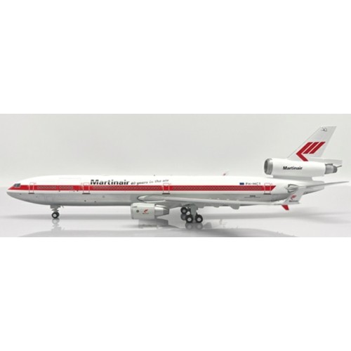 JCLH2371 - 1/200 MARTINAIR MCDONNELL DOUGLAS MD-11(CF) 40 YEARS IN THE AIRPOLISHED REG: PH-MCT WITH STAND