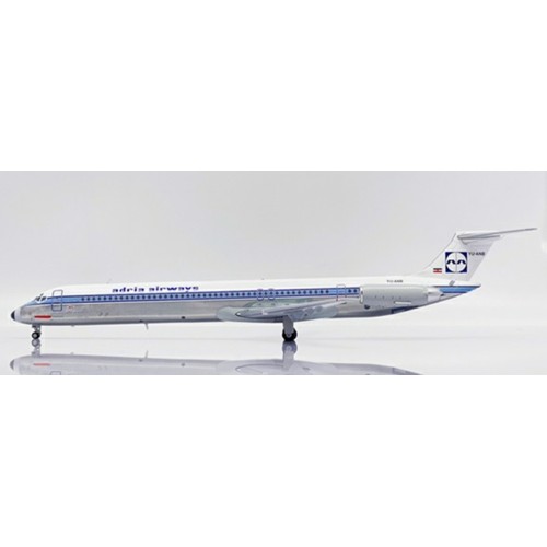 JCLH2377 - 1/200 ADRIA AIRWAYS MCDONNELL DOUGLAS MD-82 POLISHED REG: YU-ANB WITH STAND