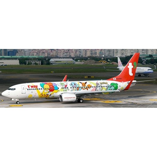 JCSA2037 - 1/200 T'WAY AIR BOEING 737-800 PIKACHU JET TW LIVERY REG: HL8306 WITH STAND