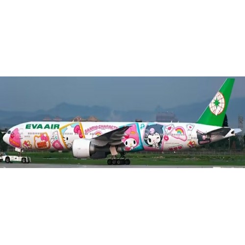 JCSA2070 - 1/200 EVA AIRWAYS BOEING 777-300(ER) SANRIO CHARACTER REG: B-16722 WITH STAND