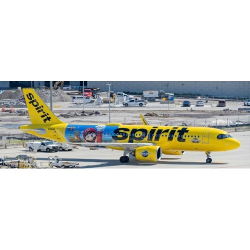 JCSA4044 - 1/400 SPIRIT AIRLINES AIRBUS A320NEO SUPER NINTENDO WORLD REG: N986NK WITH ANTENNA