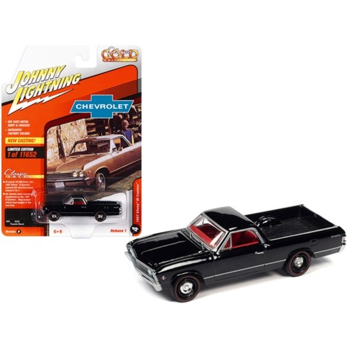 JLCG028B-4 - 1/64 JOHNNY LIGHTNING CLASSIC GOLD - RELEASE 1 2022 - ASSORTMENT B - 1967 CHEVROLET EL CAMINO GLOSS BLACK