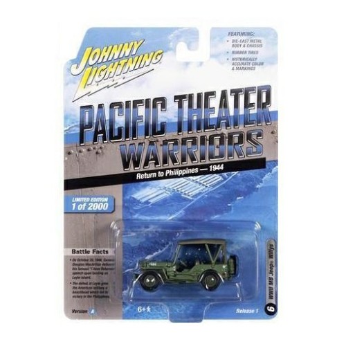 JLML007A-6 - 1/64 JOHNNY LIGHTNING GREATEST GENERATION 2021 RELEASE 2A WILLYS JEEP RETURN TO THE PHILIPPINES OLIVE DRAB