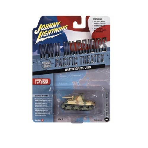 JLML008A-1 - 1/64 JOHNNY LIGHTNING GREATEST GENERATION 2022 RELEASE 2A M4A3 SHERMAN TANK BATTLE OF IWO JIMA