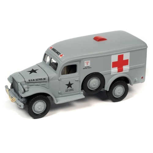 JLML008A-3 - 1/64 JOHNNY LIGHTNING GREATEST GENERATION 2022 RELEASE 2A DODGE WC54 AMBULANCE PEARL HARBOR NAVAL HOSPITAL