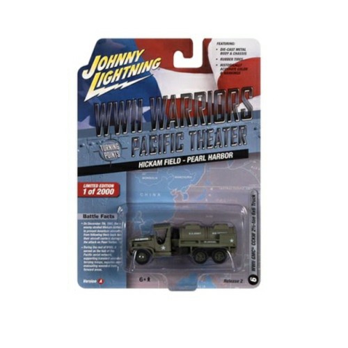 JLML008A-6 - 1/64 JOHNNY LIGHTNING GREATEST GENERATION 2022 RELEASE 2A GMC CCKW 6X6 TANKER TRUCK PEARL HARBOR HICKAM FIELD