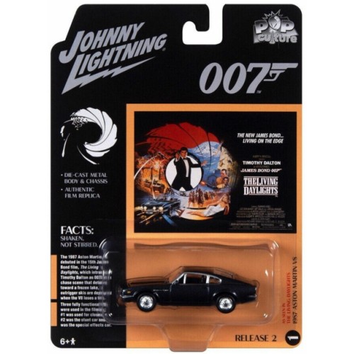 JLPC012-1 - 1/64 JAMES BOND 1987 ASTON MARTIN VANTAGE (THE LIVING DAYLIGHTS) CUMBERLAND GRAY