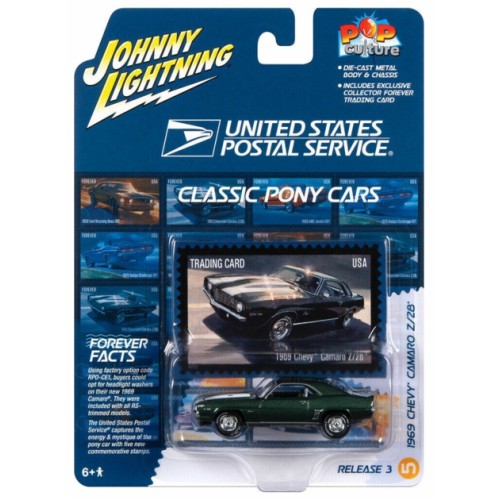 JLPC013-5 - 1/64 USPS - 1969 CHEVROLET CAMARO Z/28 FOREST GREEN