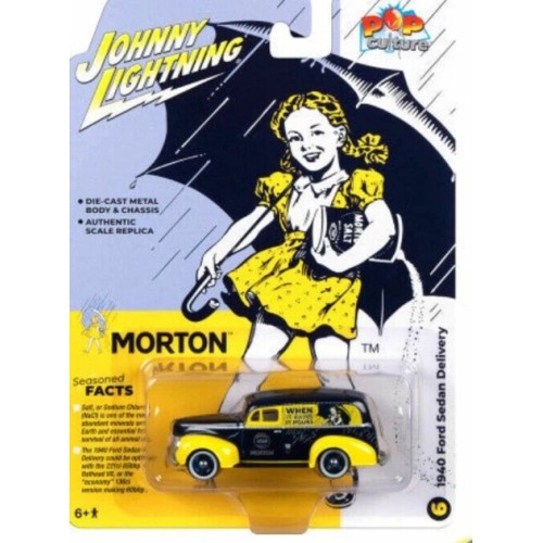 JLPC013-6 - 1/64 MORTON SALT - 1940 FORD SEDAN DELIVERY DARK BLUE/YELLOW