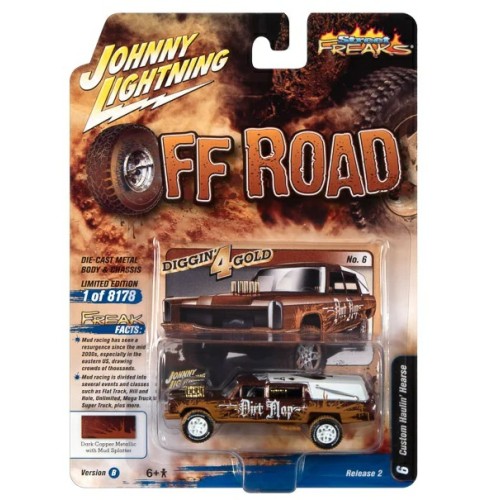 JLSF024B-6 - 1/64 JOHNNY LIGHTNING STREET FREAKS RELEASE 2 2022 B HAULIN HEARSE COPPER (OFF ROAD)