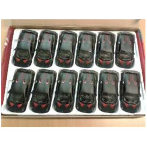 KT5359DMBK-12 - 1/38 2013 LAMBORGHINI SESTO ELEMENTO ASSORTMENT TRAY WITH 12PCS MATT BLACK WITH PULL BACK ACTION