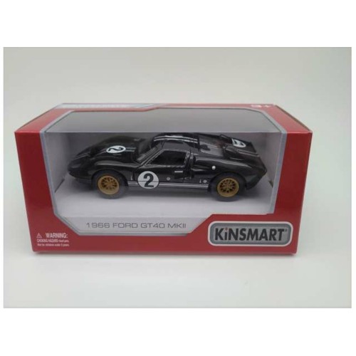 KT5427WBK - 1/36 FORD GT40 MKII HERITAGE EDITION NO.2 BLACK 1966