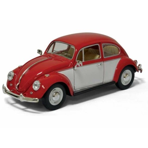 KT7002WRW - 1/24 1967 VOLKSWAGEN CLASSIC BEETLE RED WITH WHITE DOOR